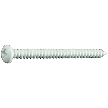 Midwest Fastener Sheet Metal Screw, #8 x 2 in, Painted Steel Pan Head Phillips Drive, 25 PK 35973